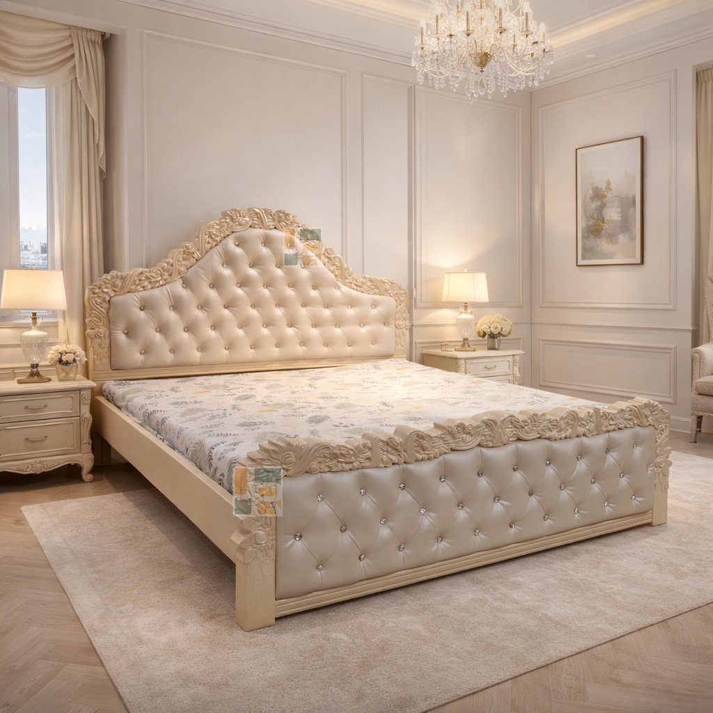 Royal Ivory Signature Bed by JR Furniture