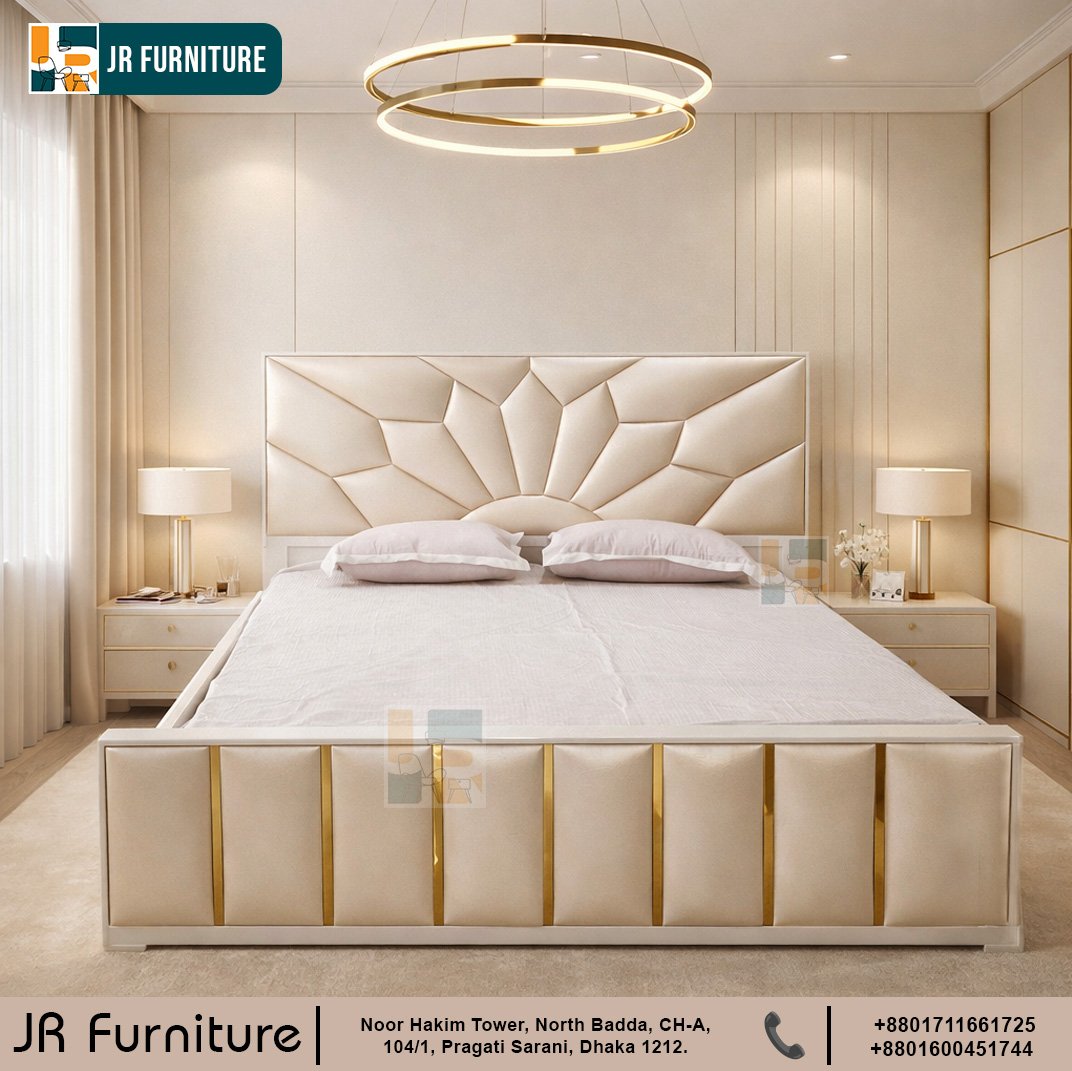 Diamond Panel Luxury Bed by JR Furniture